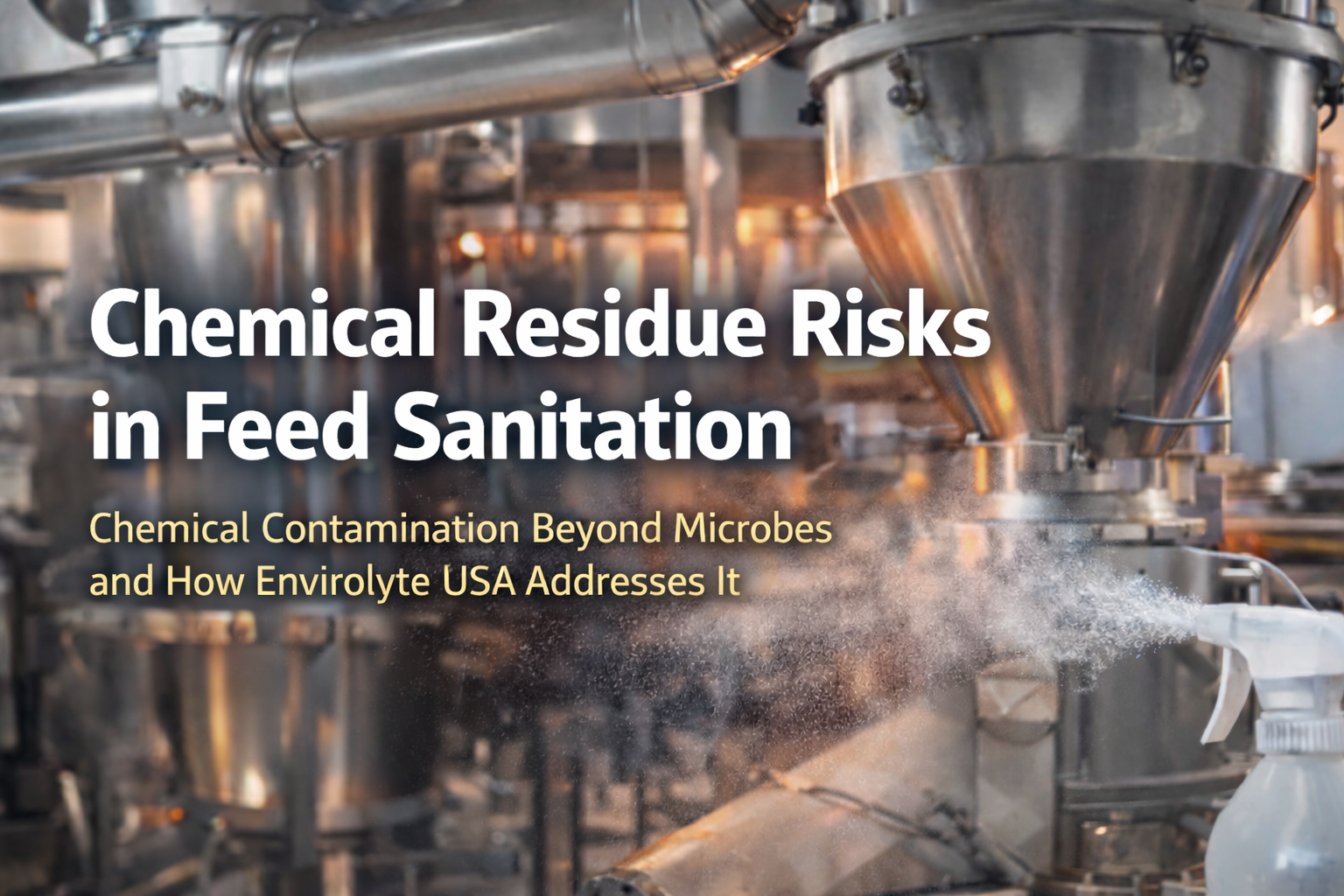 Feed facility sanitation with focus on chemical residue control and HACCP compliance