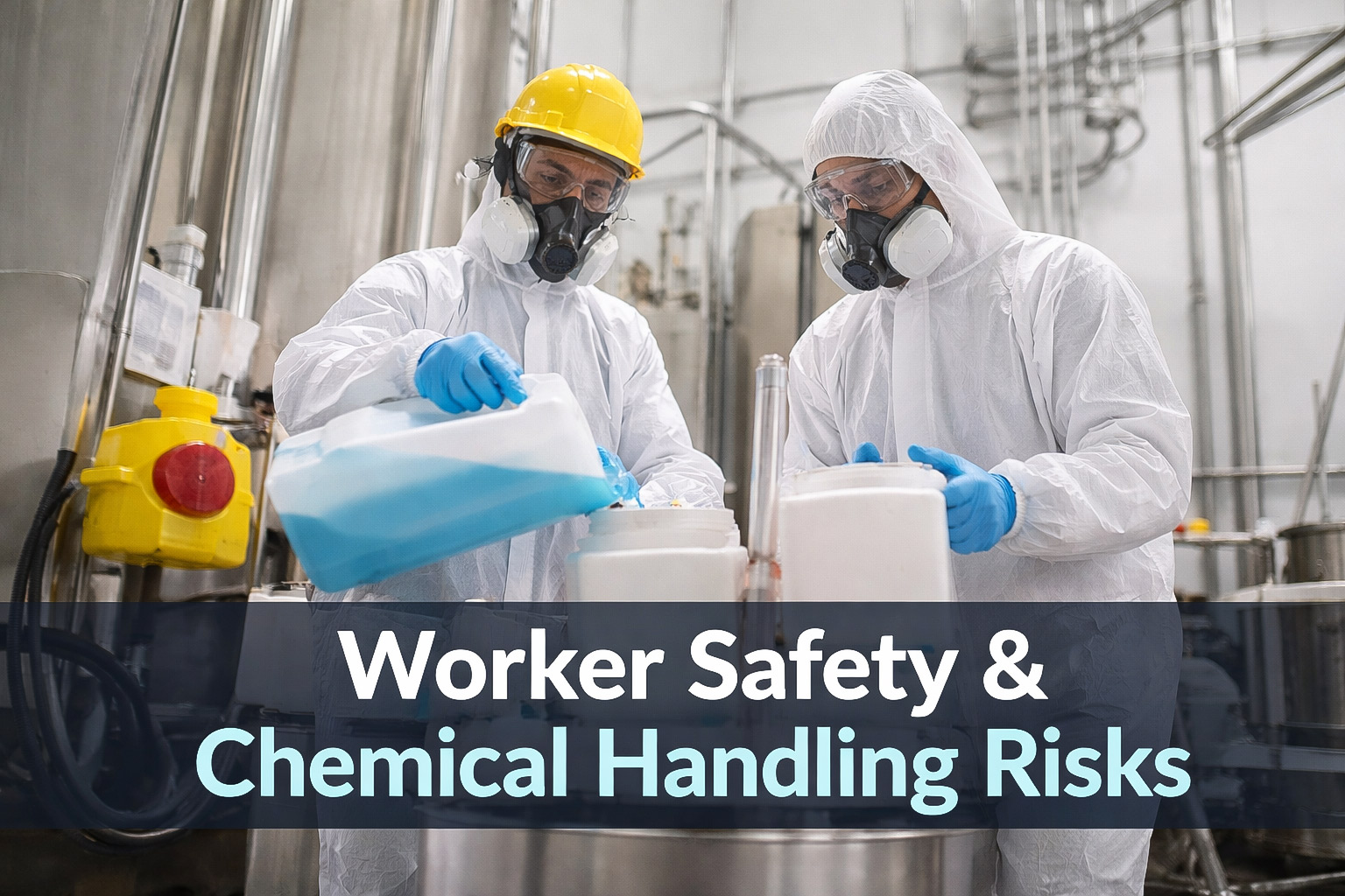 Feed and ingredient facility sanitation with focus on worker safety, chemical handling risk, and CIP exposure